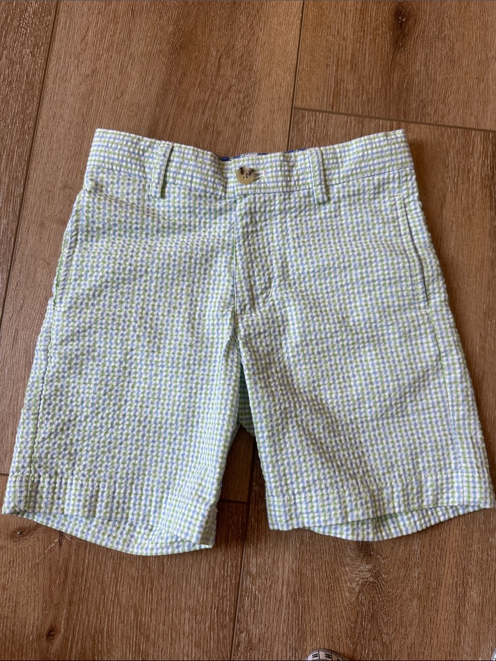 J Bailey Boys Seersucker Shorts Size 5 Pastel Check Preppy Summer Chino